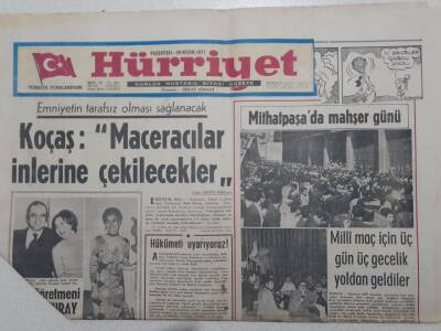 Hürriyet Gazetesi - 26 Nisan 1971 - Koçaş Maceracılar İnlerine Çekilecekler GZ112767 - 1