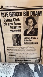 Hürriyet Gazetesi 26 Nisan 1975 - Fatma Girik Bir Ana - Kızın Hayatını Mahvetti GZ72016 - 4