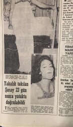 Hürriyet Gazetesi 26 Temmuz 1972 - Yakalık Takılan Türkan Şoray 23 Gün Sonra Yatakta Doğrulabildi GZ67808 - 4