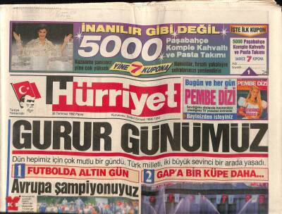 Hürriyet Gazetesi 26 Temmuz 1992 - 40 Bin Bilet Kapış Kapış, Michael Jackson GZ79811 - 1