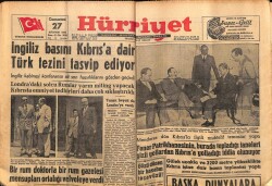 Hürriyet Gazetesi 27 Ağustos 1955 - İngiliz Basını Kıbrısa Dair Türk Tezini Tasvip Ediyor GZ71124 - 2