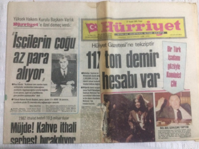 Hürriyet Gazetesi 27 Aralık 1981 - Çinde Krallar Gibi Karşılandık - GZ19751 - 1