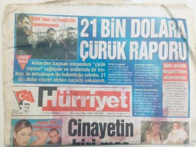 Hürriyet Gazetesi 27 Aralık 2005 - Aşkın Nur Yengi Hamile Olduğum Doğru GZ40402 - 1