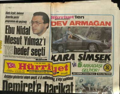 Hürriyet Gazetesi 27 Ekim 1986 - Ebu Nidal Mesut Yılmazı Hedef Seçti GZ88293 - 1