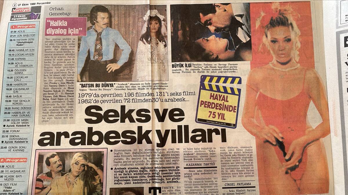 Hürriyet Gazetesi 27 Ekim 1988 - Organ Gencebay: Halkla Diyalog İçin - Ajda Pekkan: Düşümdeki Rol GZ155997 - 2