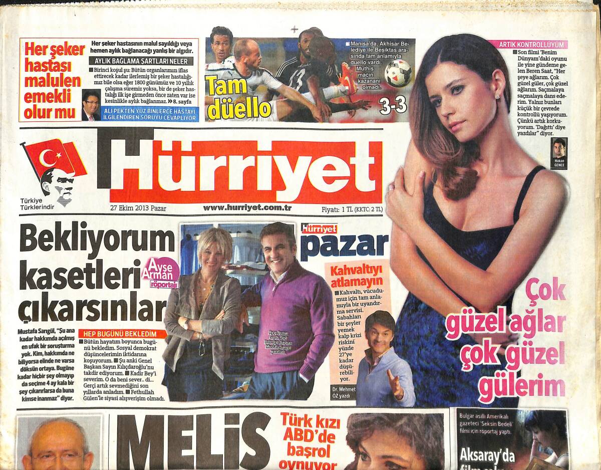 Hürriyet Gazetesi 27 Ekim 2013 - İran'dan Misilleme 16 İdam - Asker Kaçaklarına 3 Bin 376 TL Para Cezası GZ159700 - 1