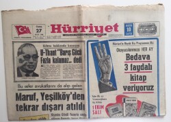 Hürriyet Gazetesi 27 Eylül 1968 -Boğaz Köprüsünün Çevre Yolu İçin 70 Bin Mezar Kaldırılıyor GZ6360 - 1