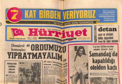 Hürriyet Gazetesi 27 Haziran 1971 - Demirel Konuştu Ordumuzu Yıpratmayalım GZ76791 - 1