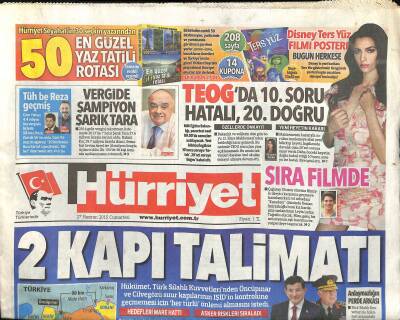 Hürriyet Gazetesi 27 Haziran 2015 - Çağatay Ulusoyun Yeni Aşkı GZ115905 - 1