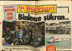 Hürriyet Gazetesi 27 Kasım 1976 - Açlık Ve Soğuk Hayatta Kalanları Tehdit Ediyor , Şimdi de Yaşama Savaşı Başladı GZ68805 - 1