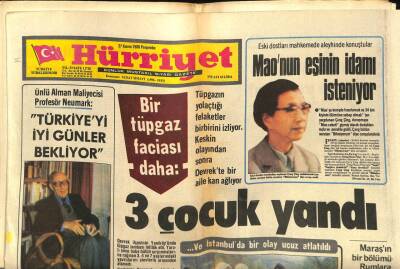 Hürriyet Gazetesi 27 Kasım 1980 - Maonun Eşinin İdamı İsteniyor - Nuri Bostan Tutuklandı GZ88272 - 1