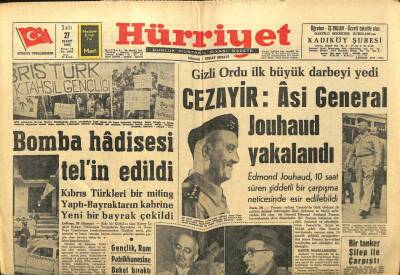 Hürriyet Gazetesi 27 Mart 1962 - Kıbrıs Türkleri Miting Yaptı GZ99263 - 1