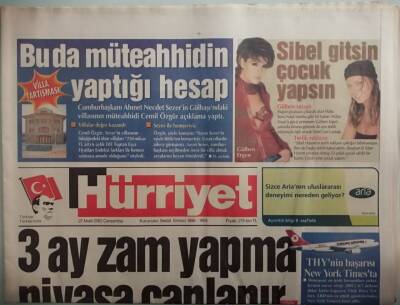 Hürriyet Gazetesi 27 Mart 2002 Mehmet Günsür İtalyada Star Oyuncu Oldu -GZ44378 - 1