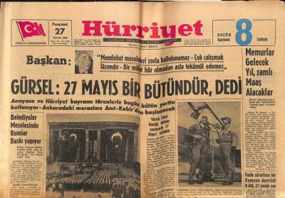 Hürriyet Gazetesi 27 Mayıs 1963 - Vandaki Kavgada 40 Kişi Yaralandı GZ82272 - 1