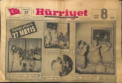 Hürriyet Gazetesi 27 Mayıs 1964 - Fotoğraflarla 27 Mayıs GZ86233 - 1