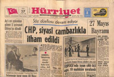 Hürriyet Gazetesi 27 Mayıs 1969 - CHP , Siyasi Cambazlıkla İtham Edildi GZ74364 - 1