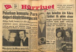 Hürriyet Gazetesi 27 Nisan 1958 - Ankara Belediyesi Tuşla Mağlup Oldu GZ68853 - 1
