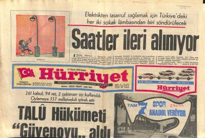 Hürriyet Gazetesi 27 Nisan 1973 - Ünlü Manken Jean Shrimpton Türkiyeye Geliyor GZ119220 - 1