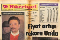 Hürriyet Gazetesi 27 Ocak 1975 - Fiyat Artışı Rekoru Unda GZ103461 - 1