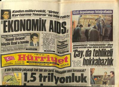 Hürriyet Gazetesi 27 Şubat 1987 - 1,5 Trilyonluk Korku GZ60883 - 2