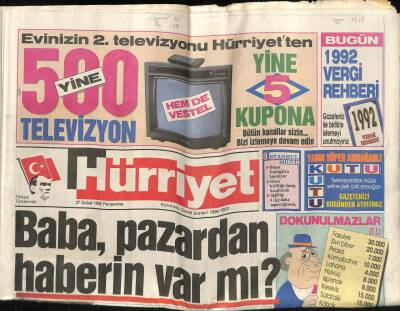 Hürriyet Gazetesi 27 Şubat 1992 - Kayahan Kasedi 2 Günde 400 Bin Sattı GZ69346 - 2
