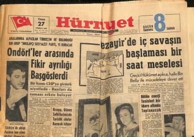 Hürriyet Gazetesi 27 Temmuz 1962 - Atatürkün Manevi Kızı Ülkü , 13 Yıllık Eşinden Ayrıldı GZ118345 - 1