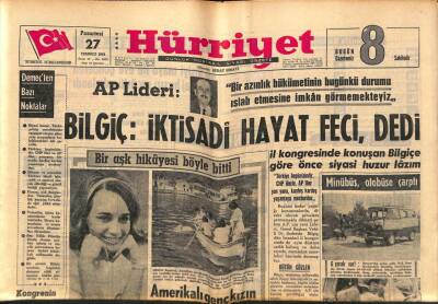 Hürriyet Gazetesi 27 Temmuz 1964 - Çimento Fabrikaları Yerli Malzeme İle Kurulacak GZ82022 - 1