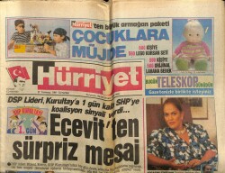 Hürriyet Gazetesi 27 Temmuz 1991 - Ecevitten Sürpriz Mesaj GZ62366 - 1