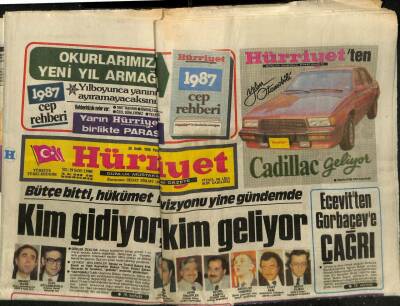 Hürriyet Gazetesi 28 Aralık 1986 - İki Ayrı Sahnede Şarkı Söyleyecekler * Gönül Yazar - Nükhet Duru Rekabeti Londrada GZ88207 - 1