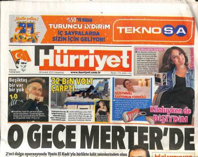 Hürriyet Gazetesi 28 Aralık 2013 - Ezgi Mola Artık 38 Beden - Trablusta THY Ofisine Kanlı Baskın GZ106199 - 1