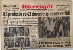 Hürriyet Gazetesi 28 Ekim 1960 - 85 Profesör Ve 43 Doçentin İşine Son Verildi , Üniversiteler Kanunu Yeni Esaslara Bağlandı GZ16494 - 1