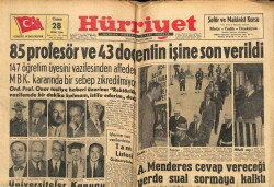 Hürriyet Gazetesi 28 Ekim 1960 - Adnan Menderes Cevap Vereceği Yerde Sual Sormaya Kalktı GZ68719 - 2