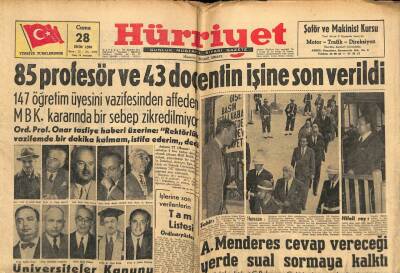 Hürriyet Gazetesi 28 Ekim 1960 - Adnan Menderes Cevap Vereceği Yerde Sual Sormaya Kalktı GZ68719 - 1
