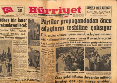 Hürriyet Gazetesi 28 Eylül 1957 - Denizi Olmayan Çekoslavakyanın Bir Gemisi Dün Boğazda Kaza Yaptı GZ80968 - 1