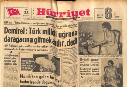 Hürriyet Gazetesi 28 Eylül 1965 - Demirel Türk Milleti Uğruna Darağacına Gitmek Azdır , Dedi GZ67725 - 1