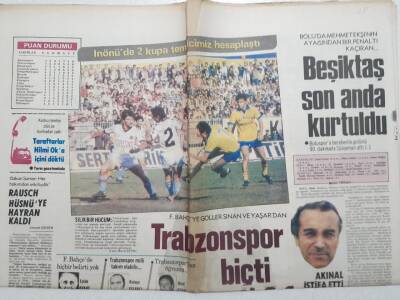 Hürriyet Gazetesi - 28 Eylül 1980 - Beşiktaş Son Anda Kurtuldu GZ111725 - 1