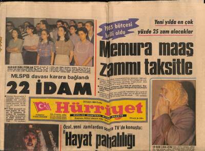 Hürriyet Gazetesi 28 Eylül 1984 - Memura Maaş Zammı Taksitle GZ76810 - 1