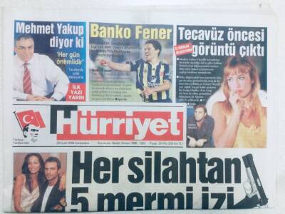 Hürriyet Gazetesi 28 Eylül 2005 - Her Silahtan 5 Mermi İzi GZ43301 - 1