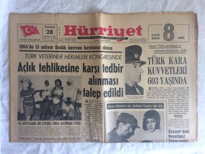 Hürriyet Gazetesi 28 Haziran 1965 - Deniz Gökçer Diploma Alırken Ne Öz Annesi , Ne de Cici Annesi Vardı GZ73416 - 1