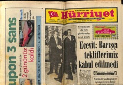 Hürriyet Gazetesi 28 Haziran 1974 - Ecevit Barışçı Tekliflerimiz Kabul Edilmedi GZ69985 - 2