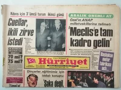 Hürriyet Gazetesi 28 Kasım 1984 Meclise Tam Kadro Gelin -GZ14685 - 1