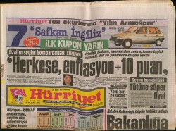 Hürriyet Gazetesi 28 Kasım 1987 - Bakanlığa Bomba GZ60973 - 2