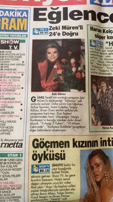 Hürriyet Gazetesi 28 Mart 1992 - Güneş Tecellinin Sunduğu Program Zeki Mürenin Söyleyecği Şarkıyla Açılıyor GZ85140 - 2