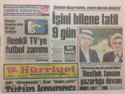 Hürriyet Gazetesi 28 Mayıs 1986 - Maradona Şarkıcı Oluyor GZ35014 - 1