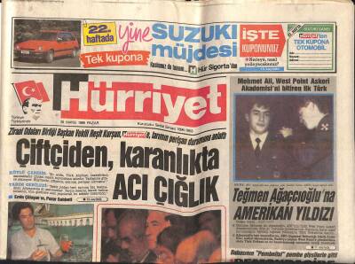 Hürriyet Gazetesi 28 Mayıs 1989 - Teğmen Ağaçcıoğluna Amerikan Yıldızı - Nazan Şorayın Önlenemez Şişmanlığı GZ119039 - 1