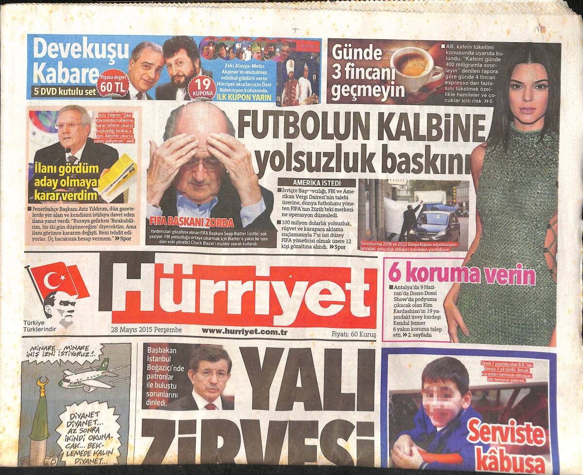 Hürriyet Gazetesi 28 Mayıs 2015 - Aziz Yıldırım ''İlanı Gördüm Aday Olmaya Karar Verdim - Safarad Yahudileri İspanya'ya Başvuruyor GZ159577 - 1
