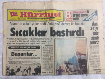 Hürriyet Gazetesi 28 Nisan 1981 - Özal3,4 Yıl Daha Sıkıntı Çekeriz,Humeyninin Yrdımcısına Suikast - GZ19712 - 1