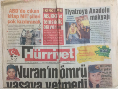 Hürriyet Gazetesi 28 Nisan 2004 - Uydudan Nuhun Gemisi GZ27691 - 1