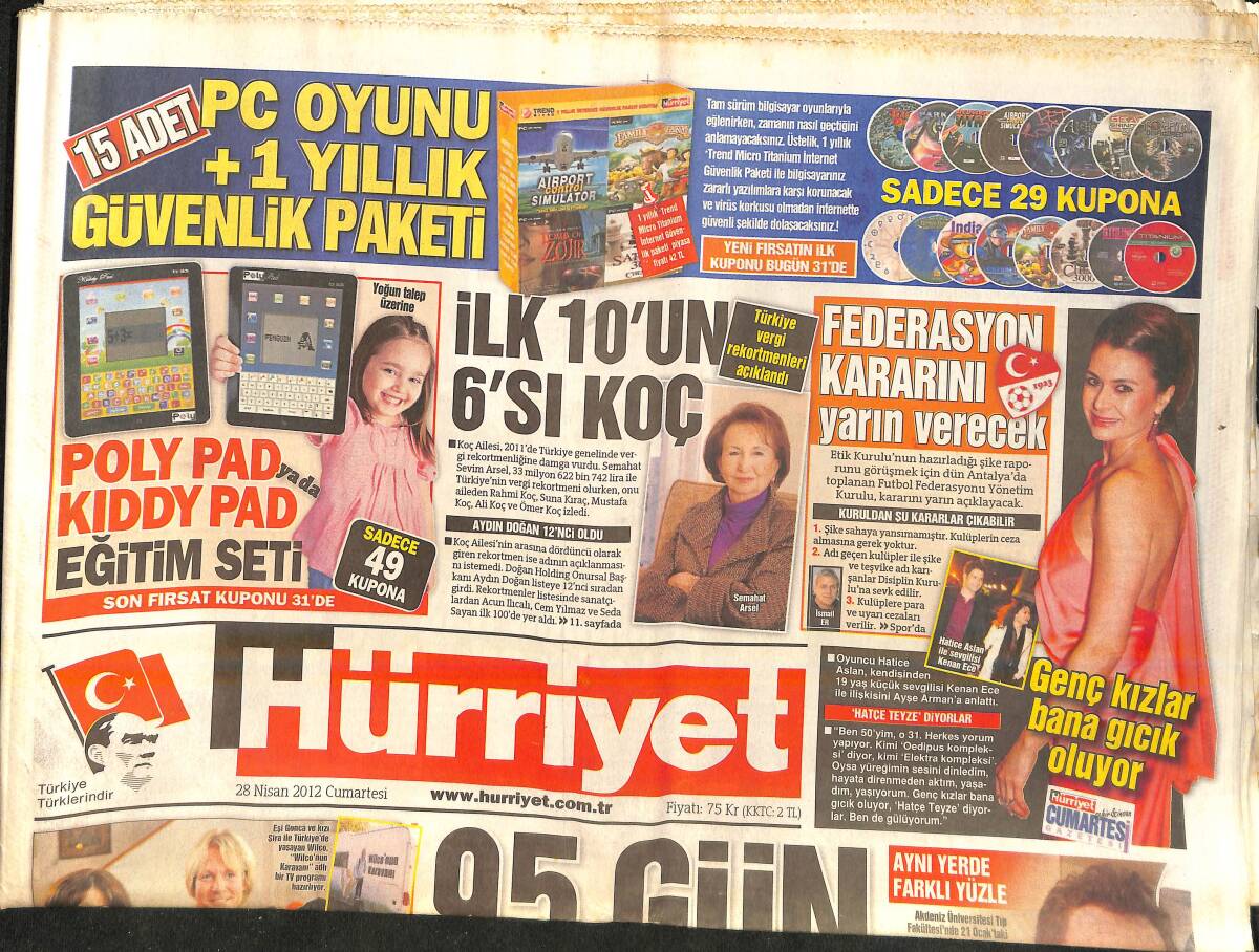 Hürriyet Gazetesi 28 Nisan 2012 - Sabancı Suikastı Dosyası Yeniden - Mehmet Ağar Neden Öfkenin Hedefi Olmuyor GZ159611 - 1