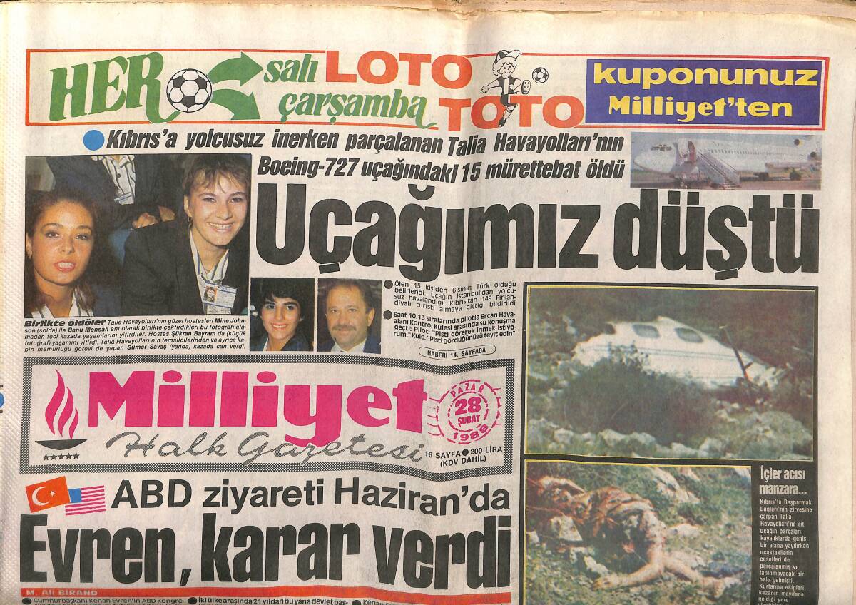 Hürriyet Gazetesi 28 Şubat 1988 - Metin Oktay, Beşiktaş'ın Sorunlu Futbolcusu Sinan'la - İsrail'e Büyük Tepki GZ151427 - 1